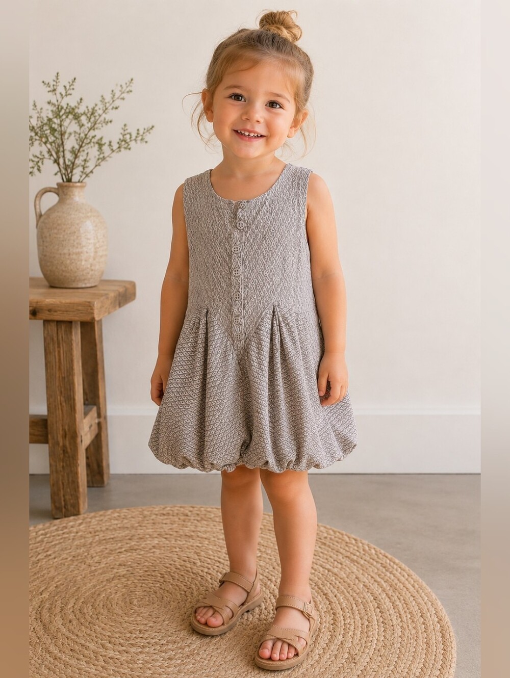 All Saints Girls' Gray  Bohemian  Dress